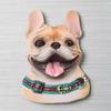 Simulationswelpen Kühlschrankaufkleber Shiba Inu Mops Zwergspitz Chihuahua 3D kreativer Magnet Kühlschrankaufkleber Heimdekoration