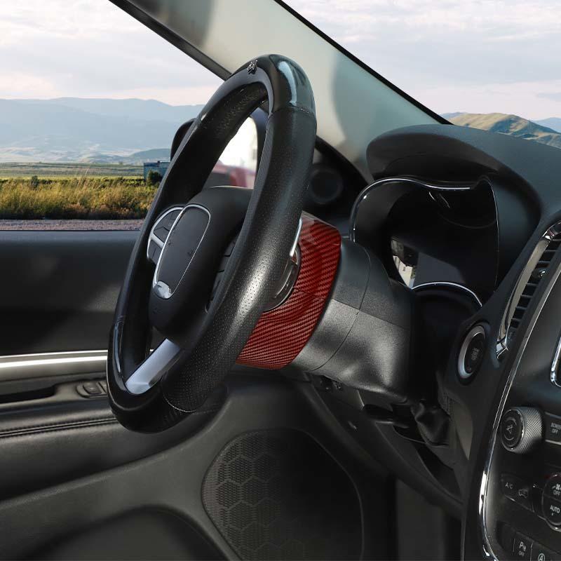 ABS Steering Wheel Base Upper Decoration Protective Cover Sticker Fit For Dodge Charger For Challenger For Durango For 300C Interior Accessories