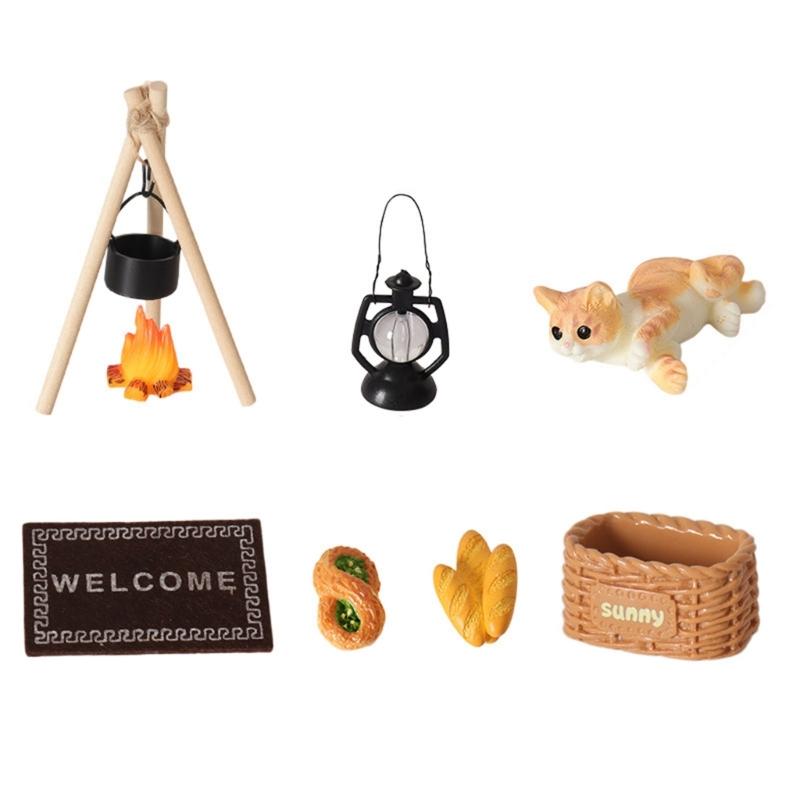 

Tiny Wood Pile Campfire Set For Outdoor Camping Displays Miniature Props Ideal For Dollhouses Model Decoration