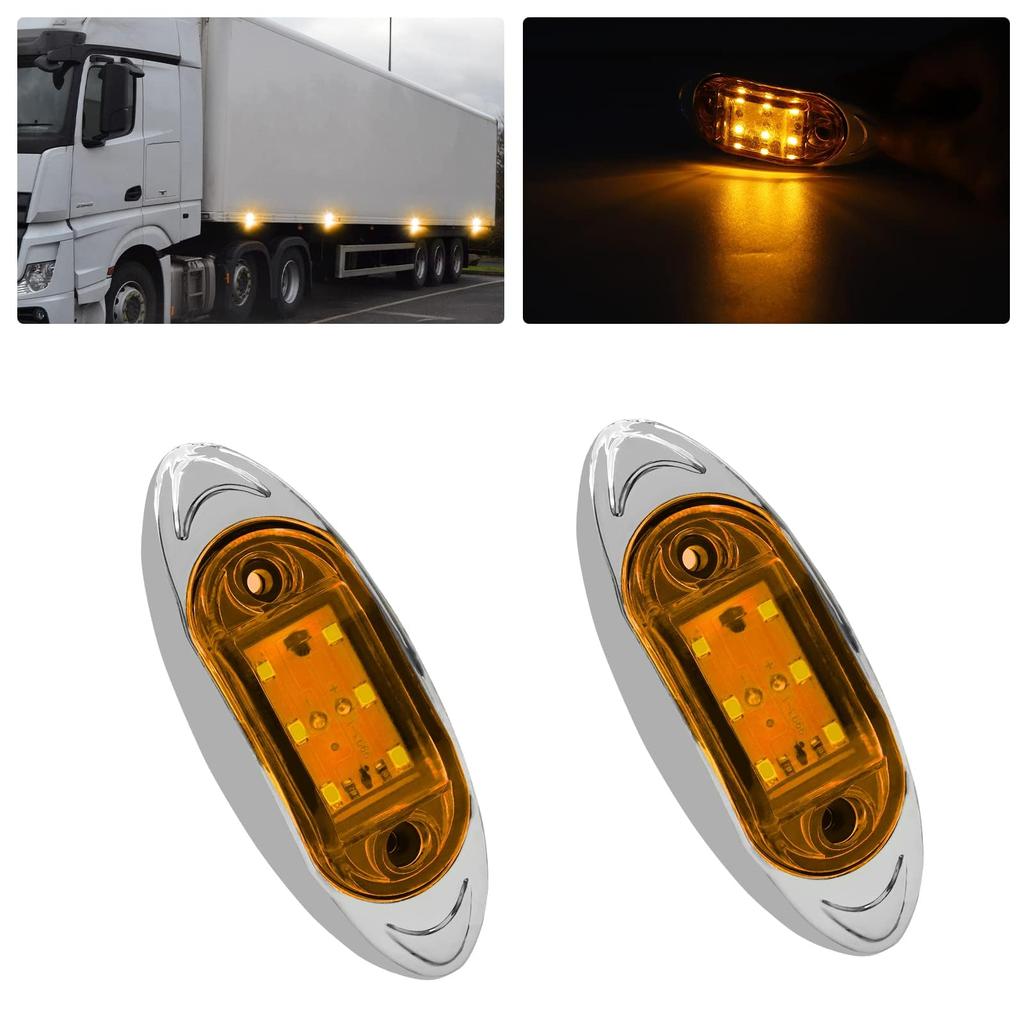 Aoling Marker Lamp Amber LED 24V Truck Marker Lamp IP67 Waterproof Side Marker