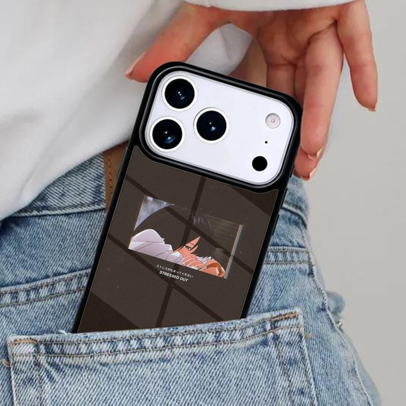 Aesthetic Sad Japanese Anime Phone Case for iPhone 16e 15 14 13 12 17 Pro Max Plus Air 17pro Cover Coque