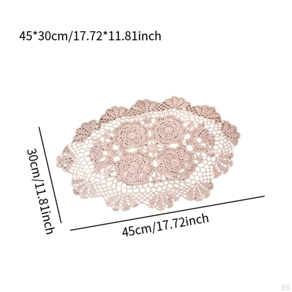 Dining Table Placemat Handmade Kitchen Mat Oval Multipurpose for Farmhouse