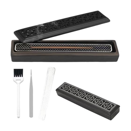 Incense holder, horizontal incense burner, horizontal incense burner, for Buddhist altars/tea ceremony supplies/for incense ceremonies/restaurants,