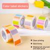 1/2/3 PCS Color Label Stickers Blank Writable Name Sticker Waterproof Index Tabs Durable Self-adhesive Stationery Supplies Tags