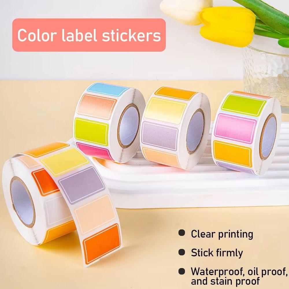 1/2/3 PCS Color Label Stickers Blank Writable Name Sticker Waterproof Index Tabs Durable Self-adhesive Stationery Supplies Tags