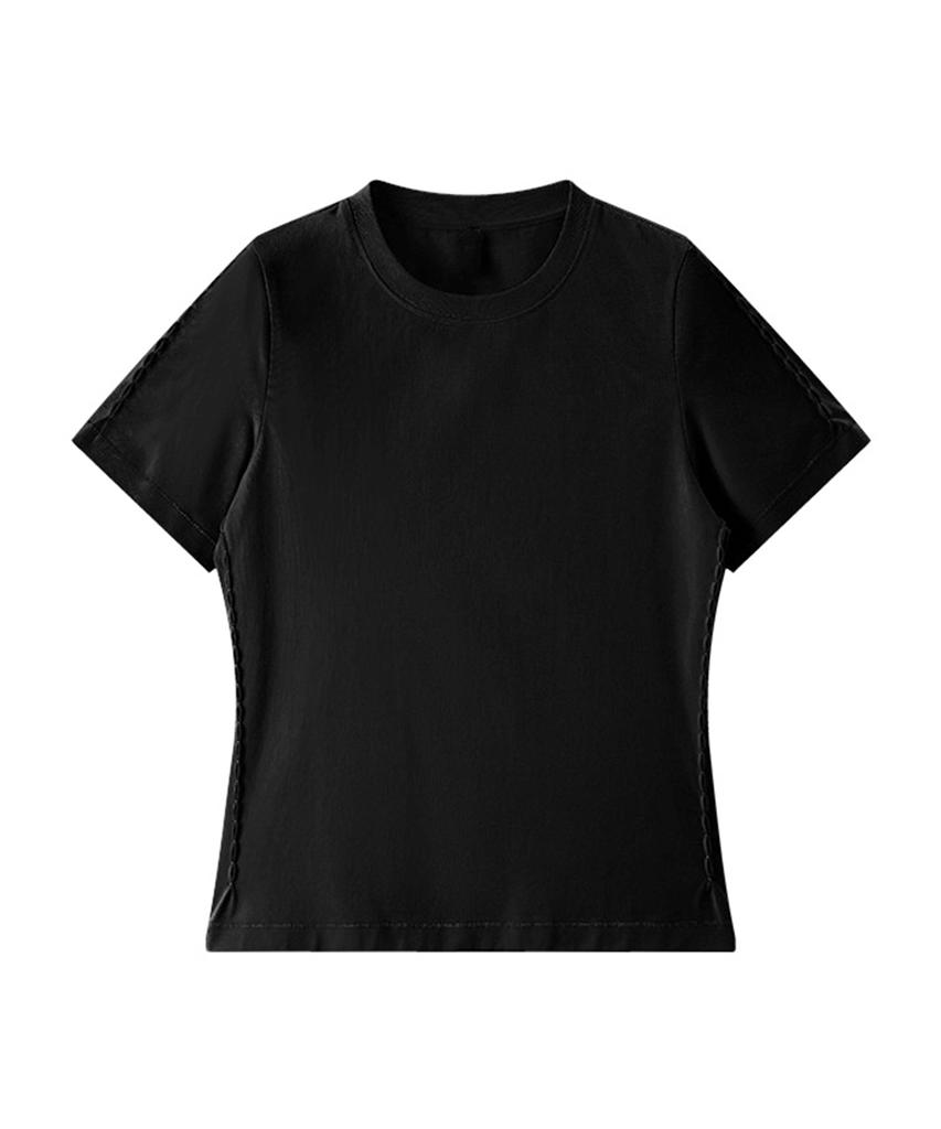 Beoteunseoul [Women'S] Loop Line Slim Short Sleeve (4 Colors)