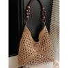 Women's Large Summer Seaside Vacation Tote - Woven Single Shoulder Bag for Commute and Fashion