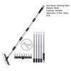 8-Tine Weeding Rake Adjustable Long Handle Weeding Tool Heavy Duty Weed Puller Manual Weeder for Garden Lawn Yard