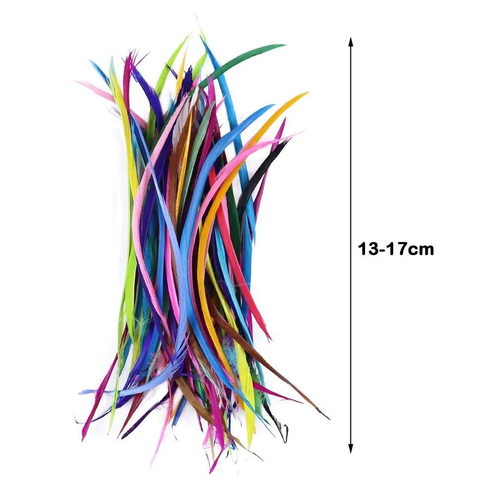 50Pcs 13-17cm Colorful Goose Feathers Softness Lightweight Natural Goose Feathers Plumes