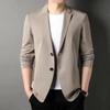 New solid color men's suit jacket 2026 early spring casual business jacket