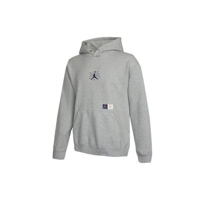 Jordan İşlemeli Logo Spor Kazak Kapşonlu Erkek Üstleri Gri DO4083-063