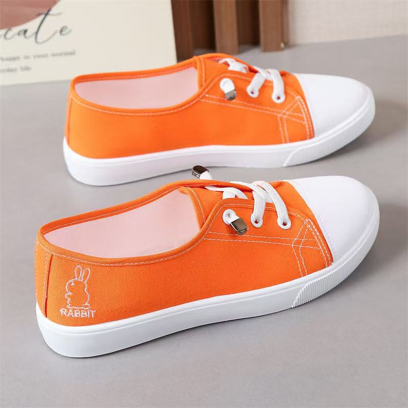 Women'S Canvas Casual Sports Shoes, Lightweight Low-Cut White Shoes, Suitable for Outdoor Activities, Home Use, and Lazy Shoes, Women Shoes