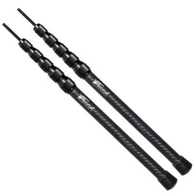 FIELDOOR Telescoping Carbon Tarp Pole Tent Pole Set of 2 Lightweight Compact 200g Storage Size 48cm 6 Joints Stepless Adjustment Diameter 23mm Swing
