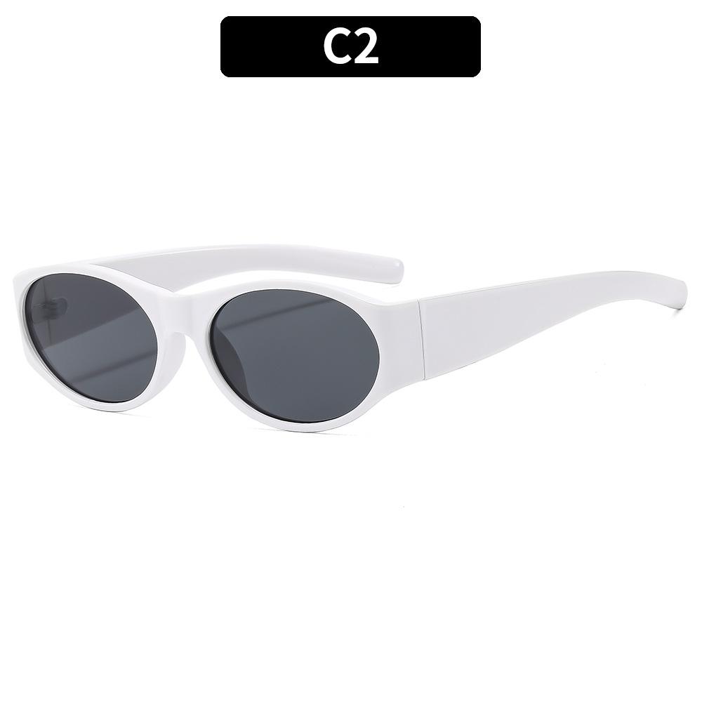 

Vintage Oval Sun Glasses Eyeglasses Women New Trendy Punk Style Frame Stylish Luxury Designer Shades UV400 Gafas De Sol 1PC