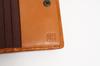 Women's cat print bifold wallet with coin purse and bill compartment, by Shuhei Nomura, brown