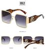 Women's Oversized Square Metal Frame Sunglasses: European & American Trend 3726