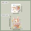 Easter Bunny, Butterflies and Colorful Eggs Toilet Seat Sticker Bathroom Decor Removable Waterproof Decal