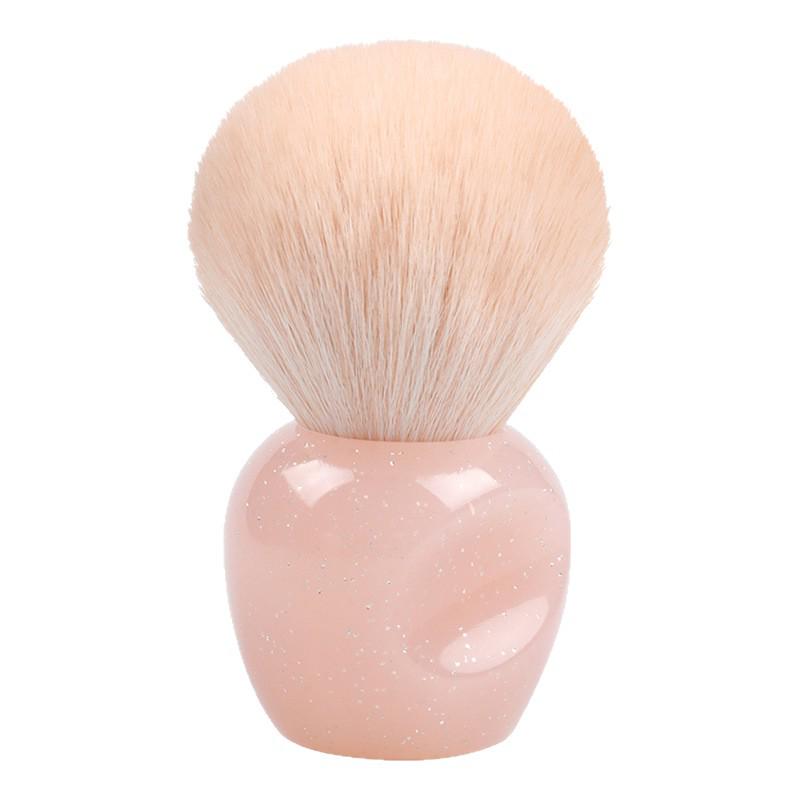Compact Short-Handled Makeup Brush for Foundation, Blush, and Powder