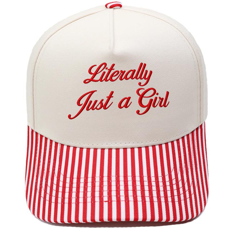 Literally Just a Girl Embroidery Color Matching Truck Driver Hat Fun Shade Daddy Hat