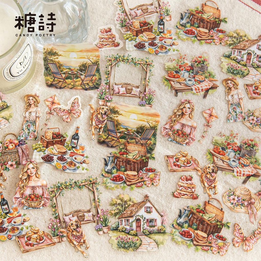 30pcs/1lot kawaii Stationery Sticker leisure life junk journal Decorative Scrapbooking DIY Craft Sticker