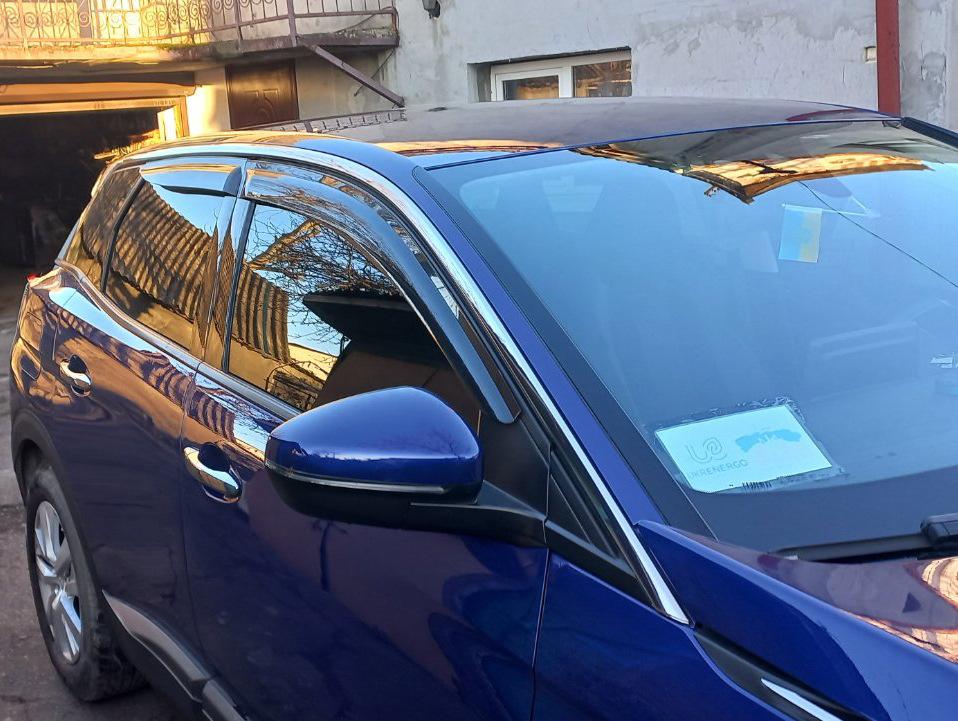 

Ветровики (4 шт., DPT) 2019- гг. для Peugeot 3008 2016-2023 гг