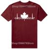 Funny Canada Maple Leaf Heartbeat T Shirts Cotton Streetwear Short Sleeve Gifts Mens Fashion Casual Loose Canadian T Shirt
