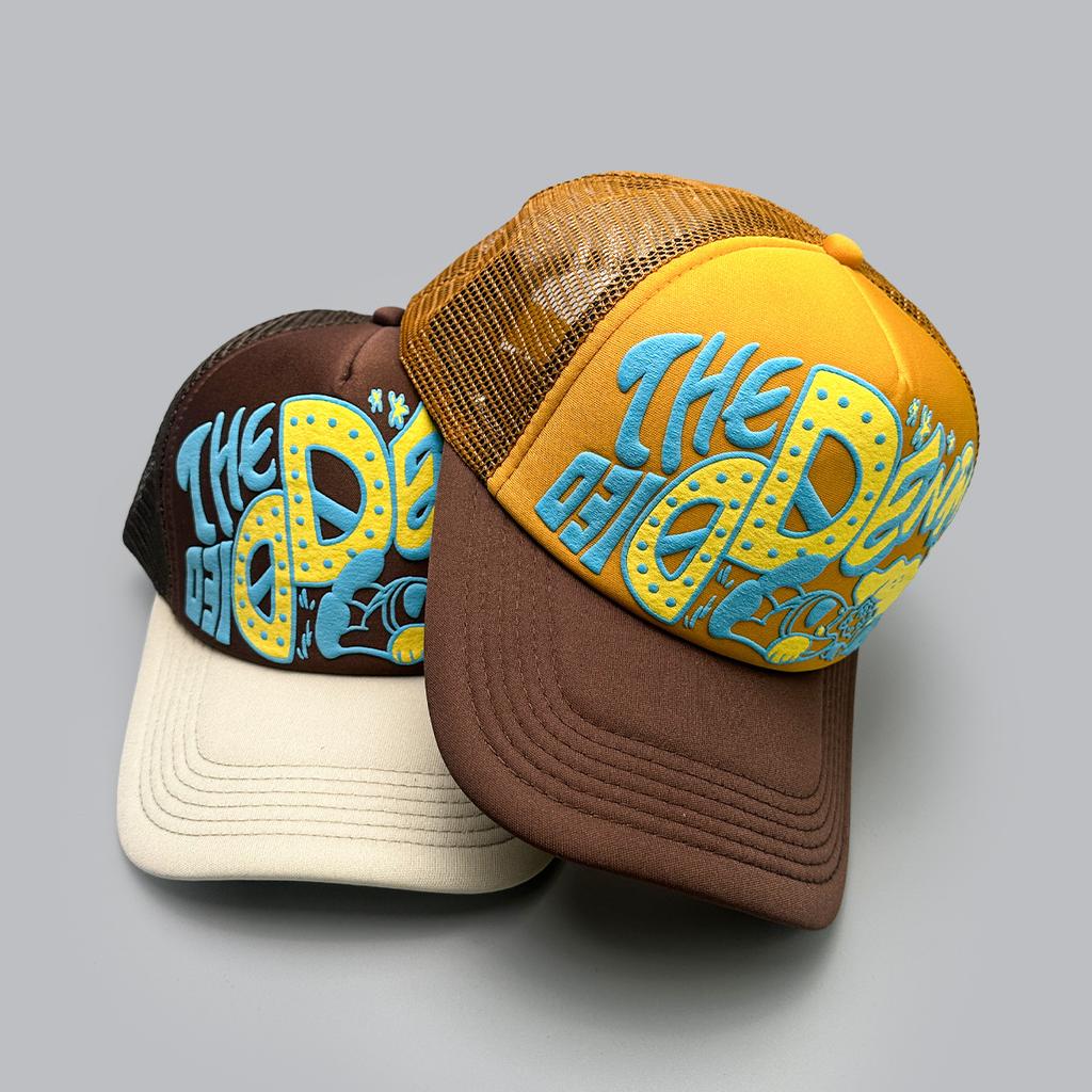 New Unisex Interesting 3D Printed Letter Baseball Hats Sunshade Cartoon Breathable Color Block Trucker Caps Mesh Versatile ins