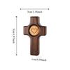 2 Piece Heart Pattern Easter Pocket Cross Black Walnut Cross Ornament  Gift