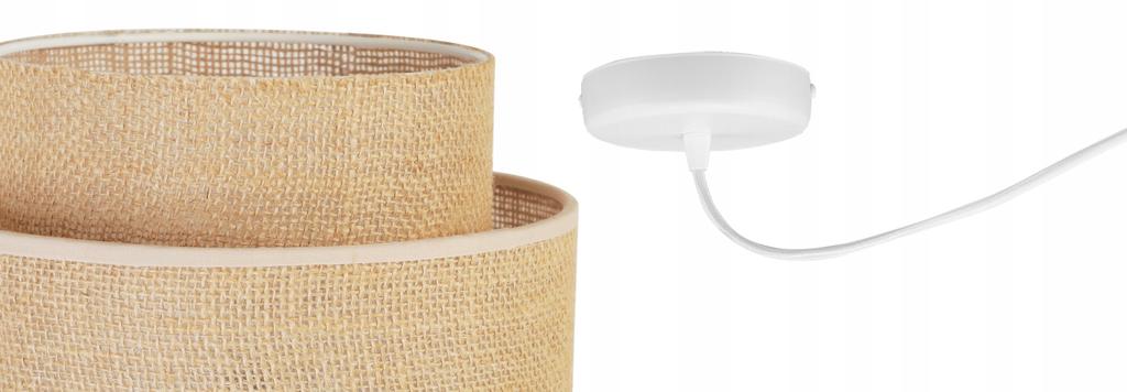 Hanging Lamp, Ceiling Chandelier, Lampshade, Boho Juta