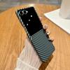 Luxus Karbonfaser Schutz Bumper Handyhülle Für Samsung Galaxy Z Flip7 Flip6 Flip5 Flip4 Flip3 Hart PC Kontrastfarbe Stoßfest Schutzhülle