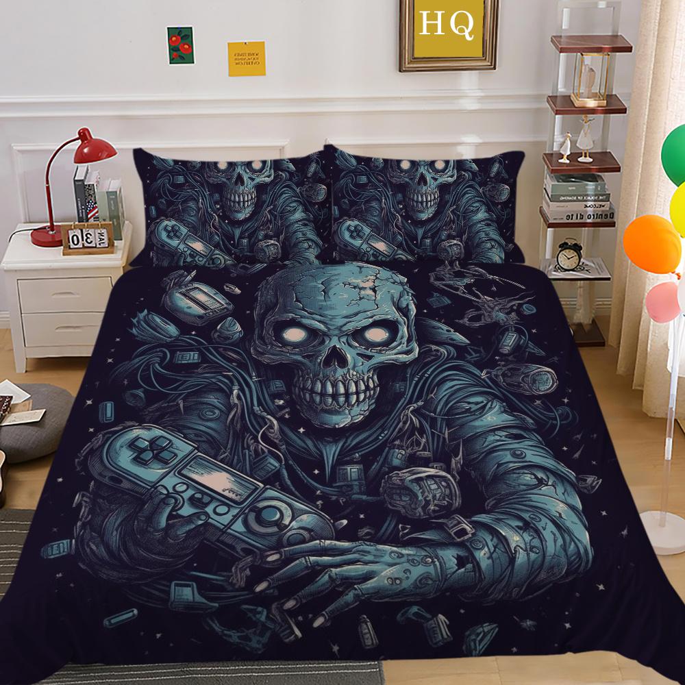 

3D комплект постельного белья, домашнее постельное белье, покрывало с игровым принтом для мальчиков и девочек, пододеяльник, мужской комплект постельного белья, мягкий домашний текстиль EU Single 135x200cm