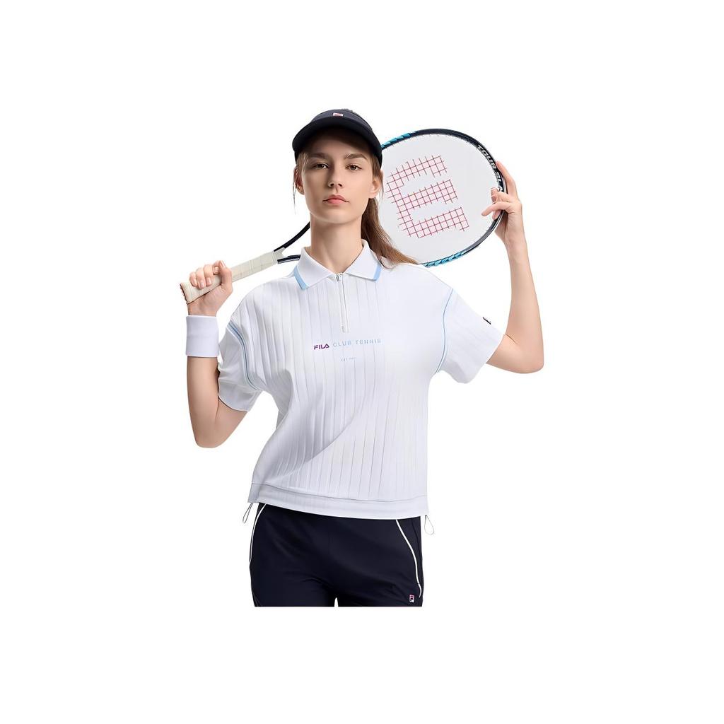 New FILA Polo Shirt Women's Bright White A11W433106F-WT