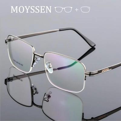 Oversize Square Business Men Prescription Glasses Big Ultralight Titanium Alloy Half Frame Myopia Presbyopia Eyeglasses For Male