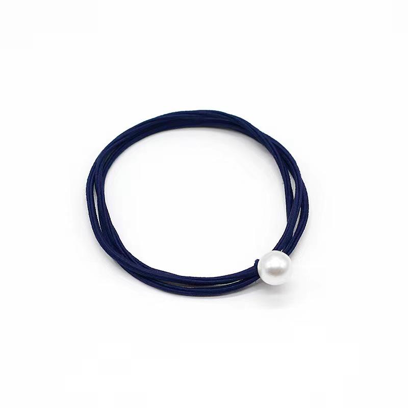 Korean-Style Mori Girl Elastic Hair Tie Set: Versatile Ponytail Holder with Pearl Accents
