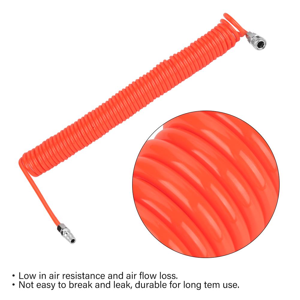 8mm*5mm Flexible PU Recoil Air Hose with Joints for  Air Compressor Pump 9m Red