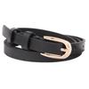 Buckle Halfround Womens Belt Versatile Minimalist Decorative Style Korean