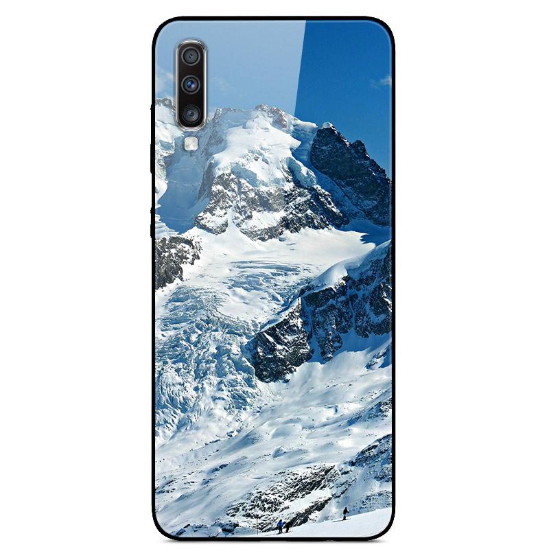For Samsung A70 Case Cute Pattern Tempered Glass Back Hard Cover Case For Samsung Galaxy A70 Phone Cases Coque A70S A 70 Fundas