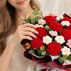 Hand Knitted Artificial Flower Bouquet, Home Decor Faux Floral Arrangement, Gift for