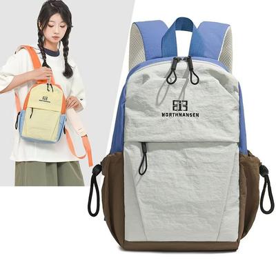 Leichter Rucksack Reise Tasche Kontrastfarbe Schüler Schultasche