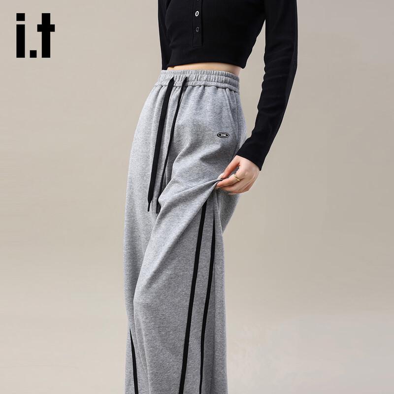 izzue it Women's High-Waist Wide-Leg Casual Sweatpants
