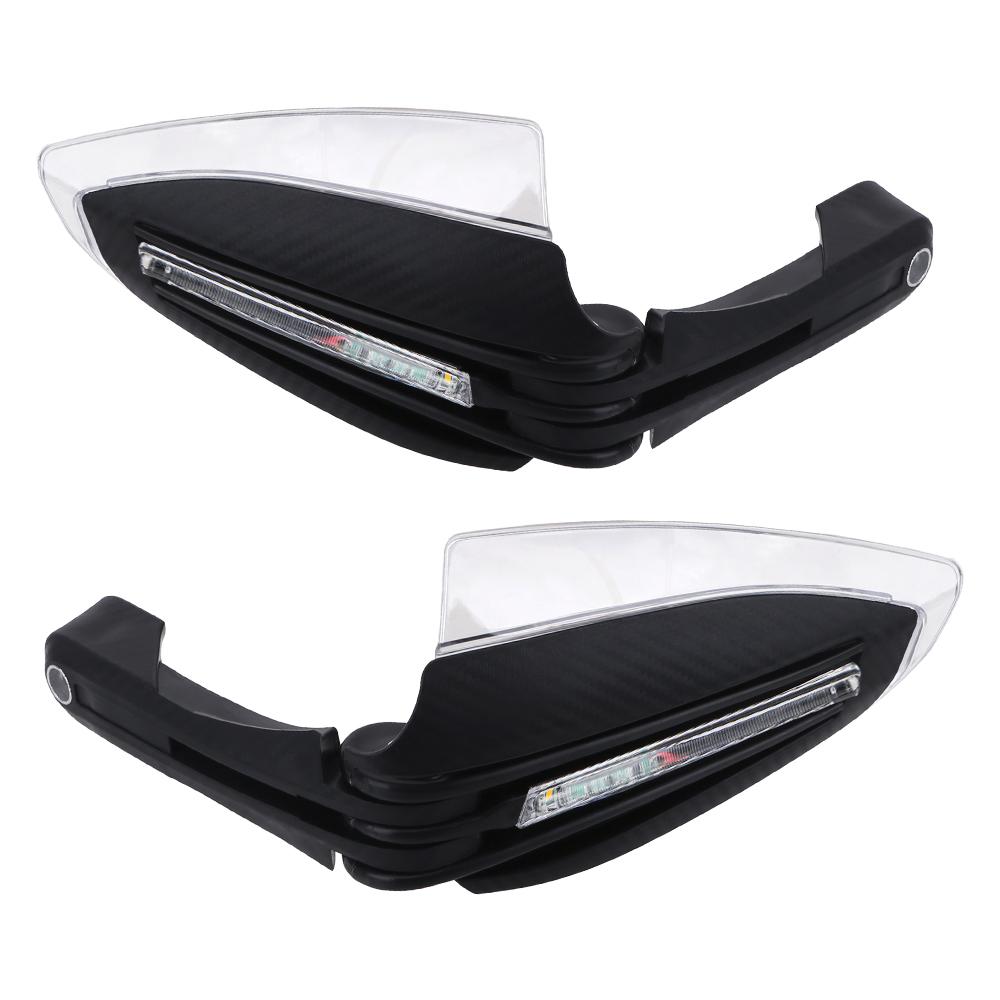 Motorcycle Hand Guards Universal Motorcycle LED Hand Guard Shield 22mm 7/8 Windproof 1 Pair with Turn Signal Light