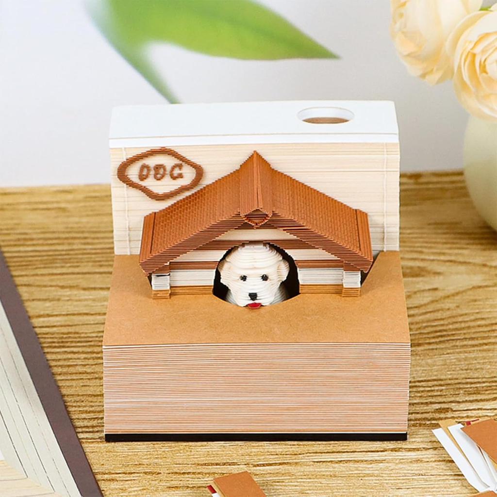3D Calendar 2026, Time Piece Calendar 2026, Tear-Away 3D Paper Art Notepad With LED Lights, Creative DIY Paper Carving Memo Pad, Perfect for Home or