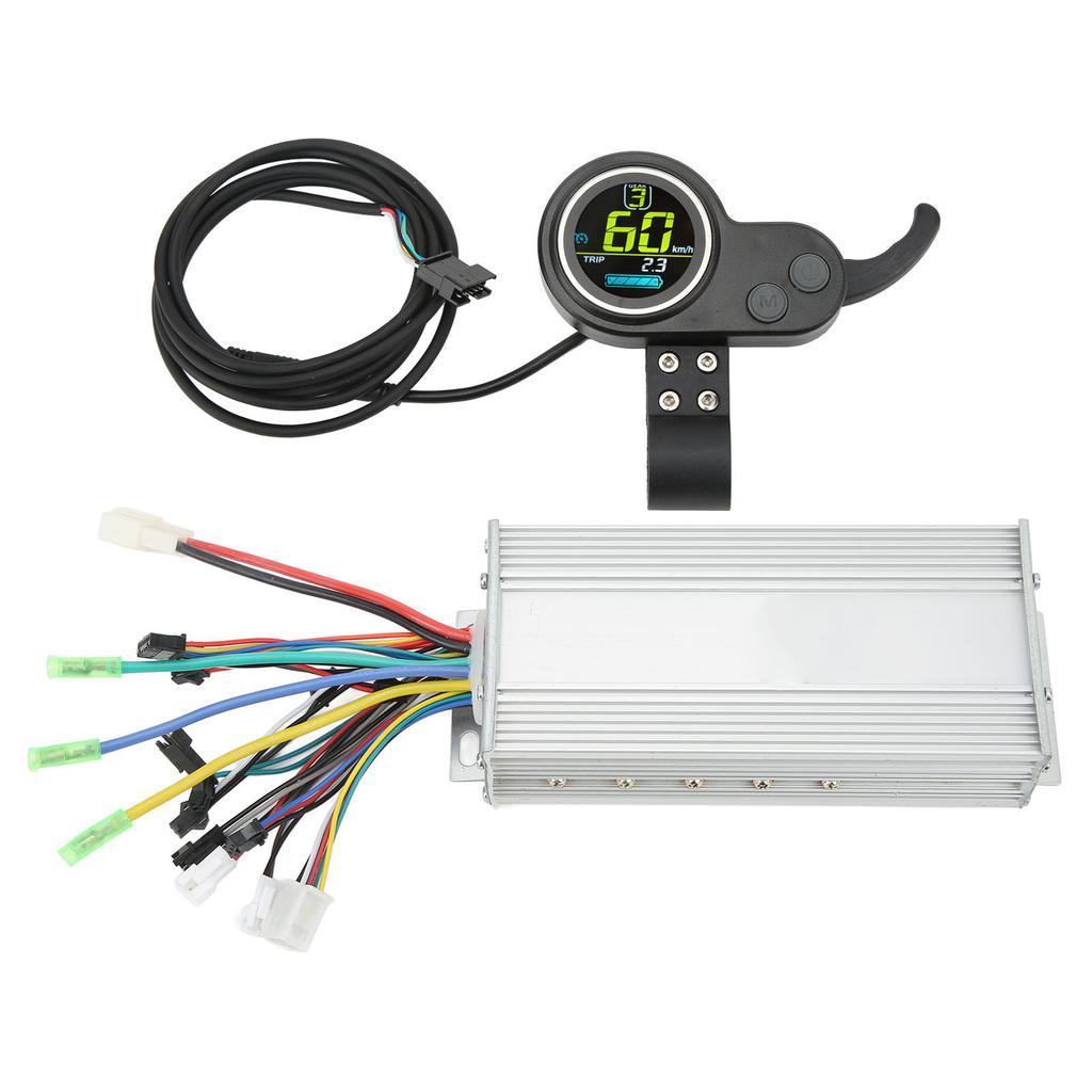 48V 60V 1000W Electric Scooter Motor Controller Kit with 2 in 1 Round Color LCD Panel Thumb Throttle Bike Conversion Kit