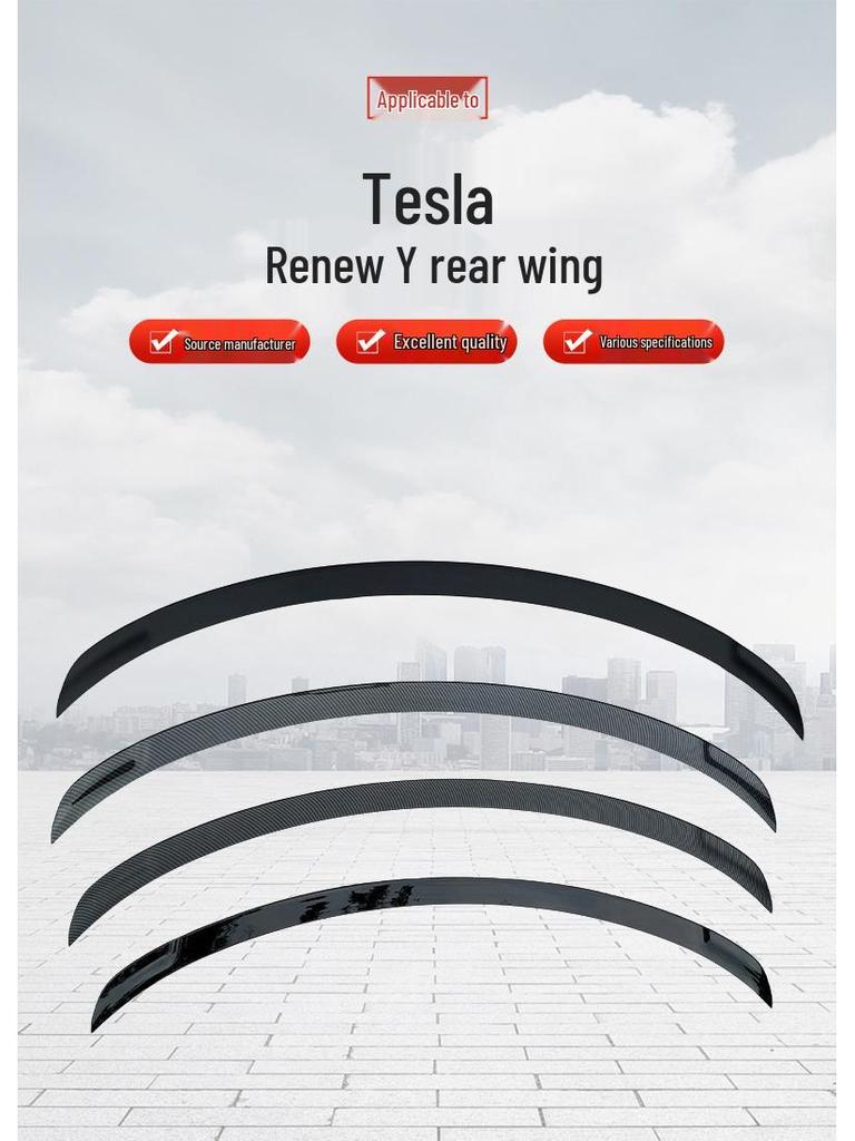 Tesla Model Y 2025 Rear Blade Spoiler: Original P Version Aerodynamic Air Deflector