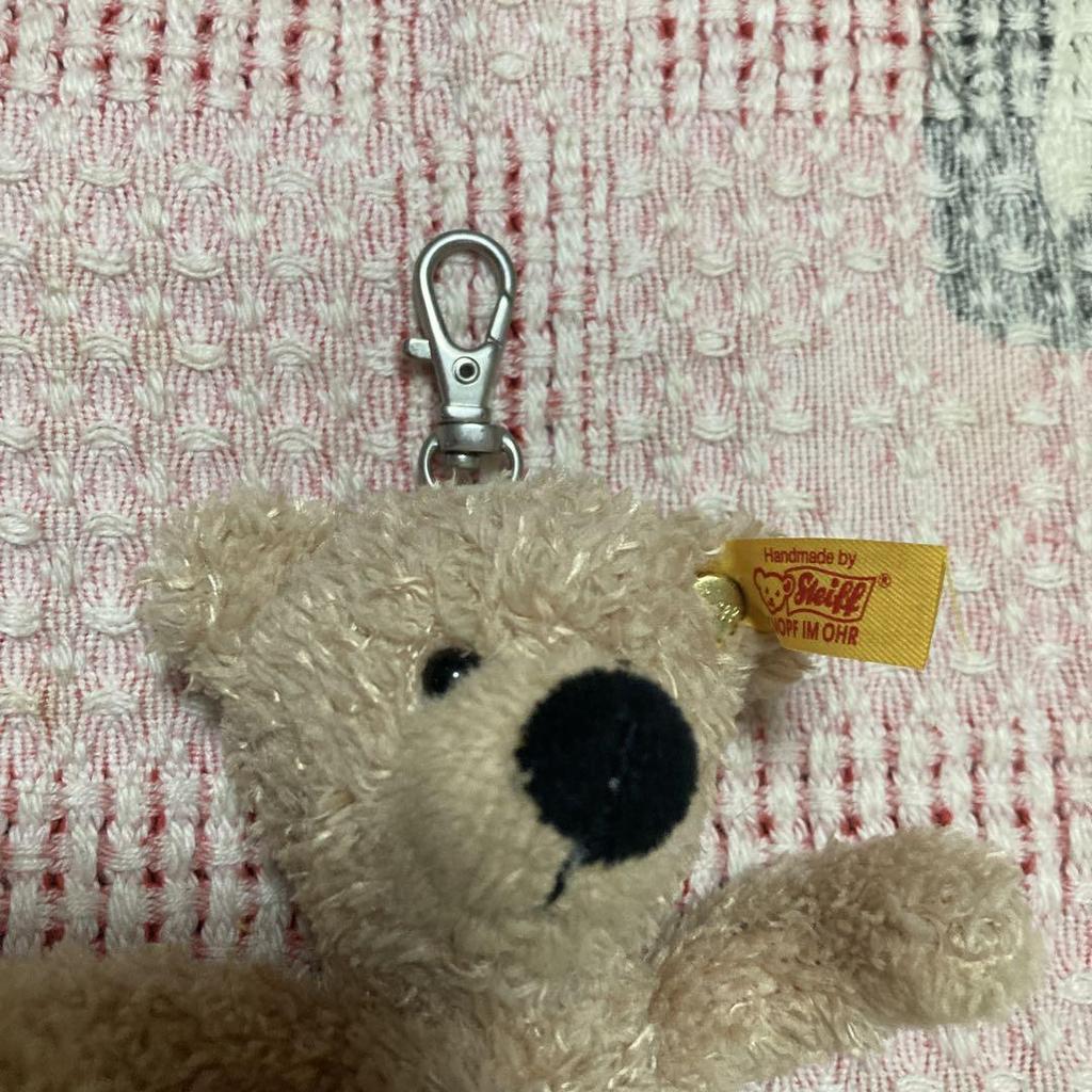 [USED] Used Steiff Teddy Bear Keychain 111600