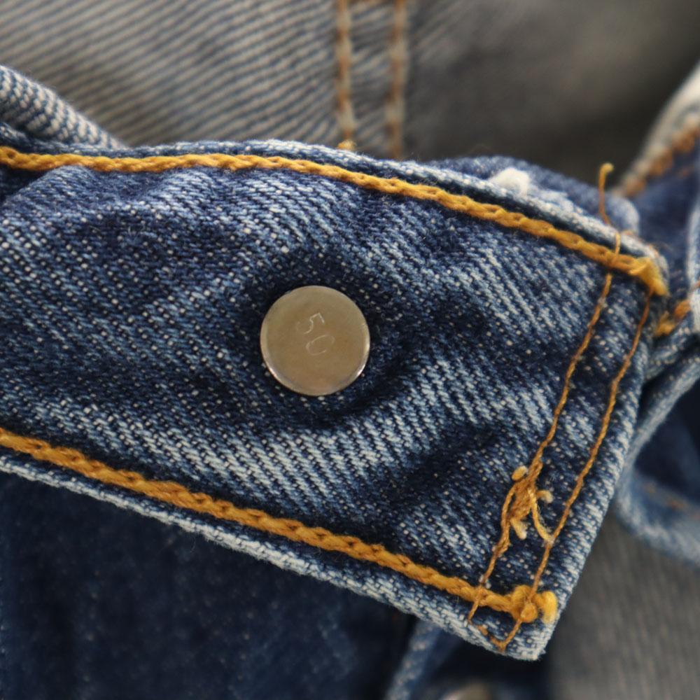 Levi's 90s 501 USA made old Straight denim pants W28 Jeans button fly Women Used