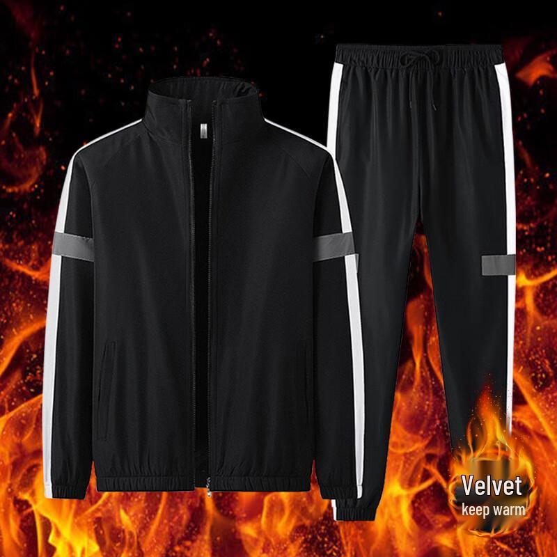 Men s Casual Fleece Sweatshirt Set L