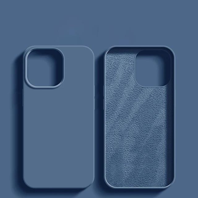 Luxury Shockproof Case For 11 12 13 14 15 16 17 Pro Max 17 Air Plus Liquid Silicone Cases Cover Phone Accessories