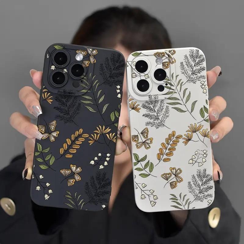 Printed Patterned Floral Phone Cover Case Covers Silicone TPU For Iphone Shockproof Resistant Phone Cover Cell Phone Case