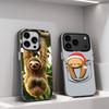 Animal Cute S-Sloth Funny Phone Case For iPhone 17,16,15,14,13,12,11,Pro,XS,Max,Plus,Mini,SE4,E Black Matte Shockproof Cover